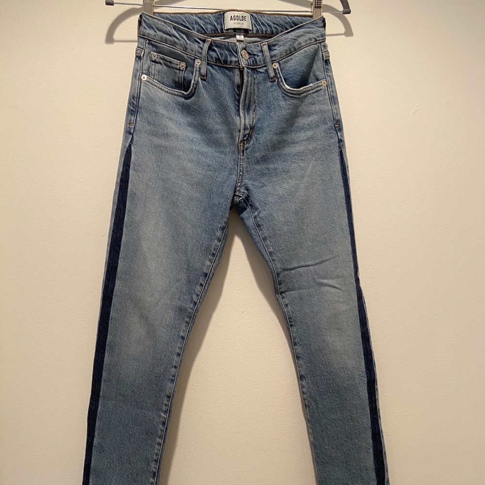 AGOLDE toni 2 tone jeans